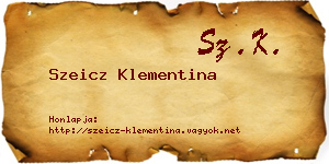Szeicz Klementina névjegykártya